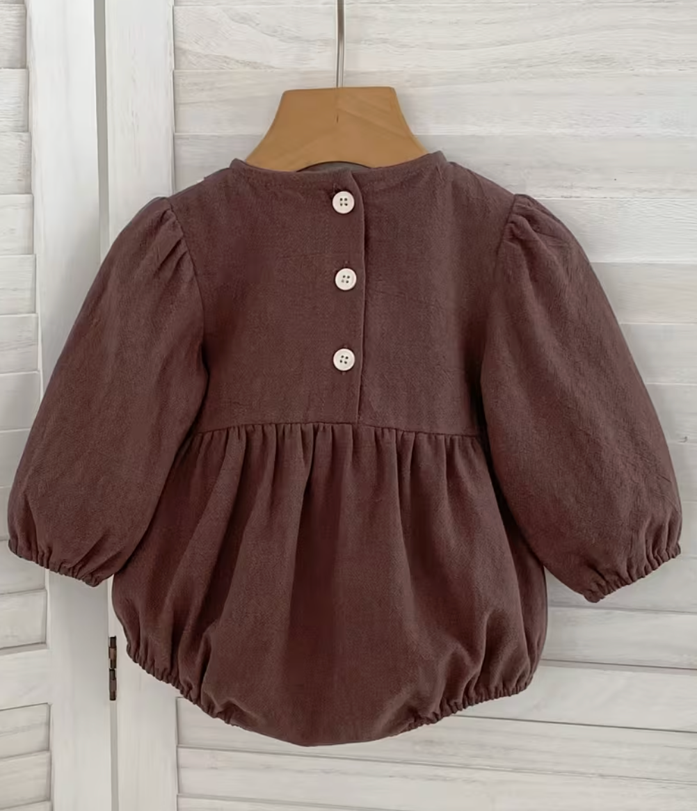 *Pre-Order* Hallie Romper - Hazelnut